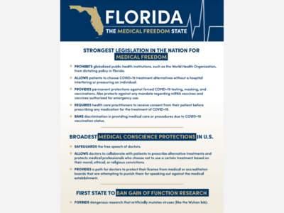 Governor Ron DeSantis Signs the Strongest Legislation in the Nation for Medical Freedom