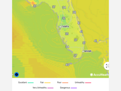 AccuWeather Air Quality Index  Fair  Rating for Tampa Bay Area