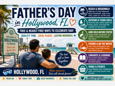 Father’s Day Without the Price Tag: Free and Nearly Free Ways to Celebrate Dad Around Hollywood, Florida