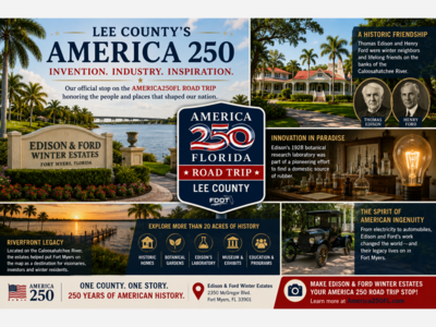 Lee County’s America 250 Stop Puts Edison and Ford Winter Estates in the Spotlight