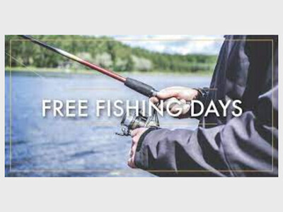 License free FRESH WATER fishing days